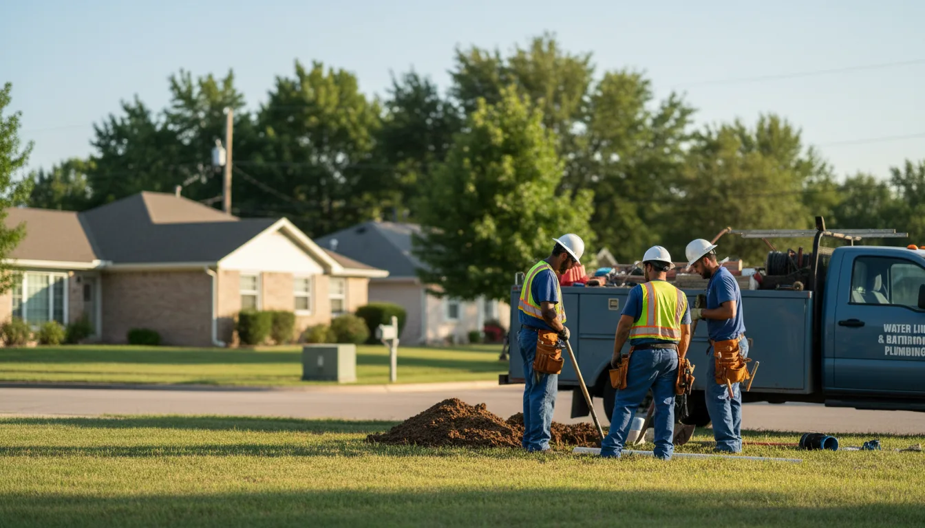 Residential water line and bathroom plumbing service in Golden City, MO